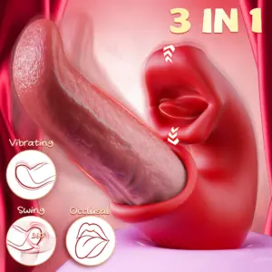 3-in-1 Realistic Oral Sex Simulator - Vibrating Tongue, 360° Swing & Lifelike Occlusion Stroker for Men 3