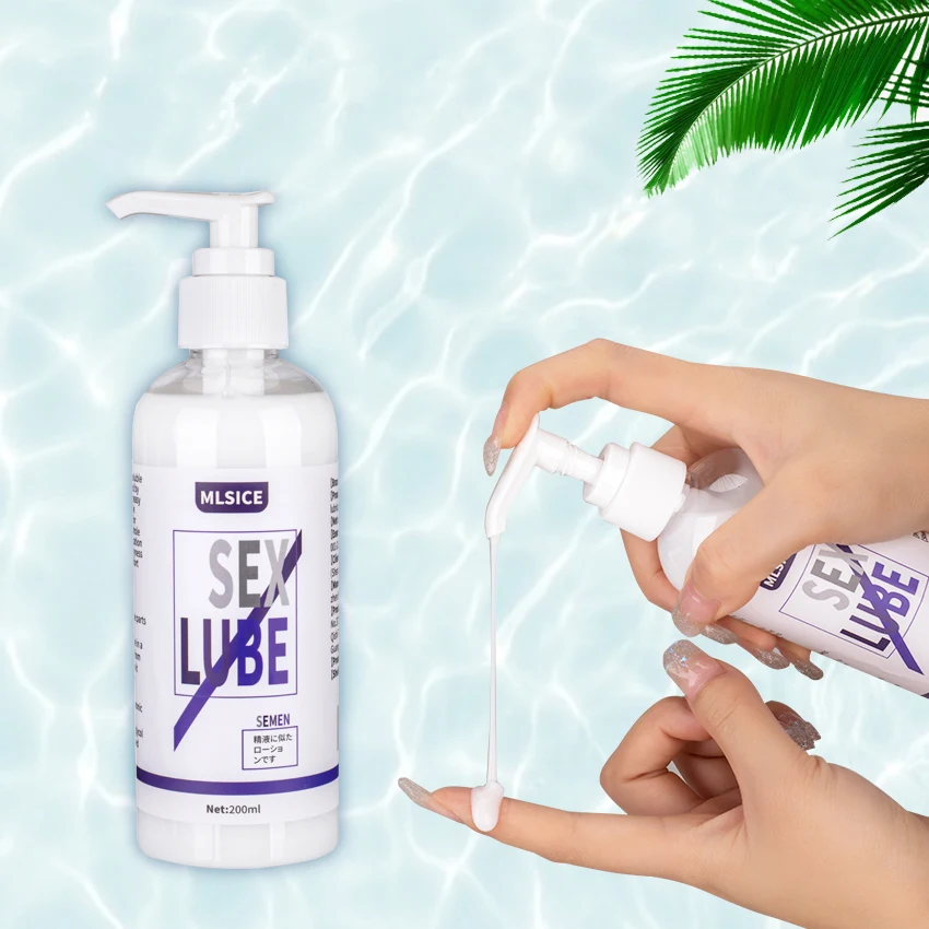 ICE Semen Simulation Lubricant - Milky Stringy + Cooling Sensation - Water-Based Anal/Vaginal/Masturbation Lube (200ml Pump Bottle) 10 3303004672