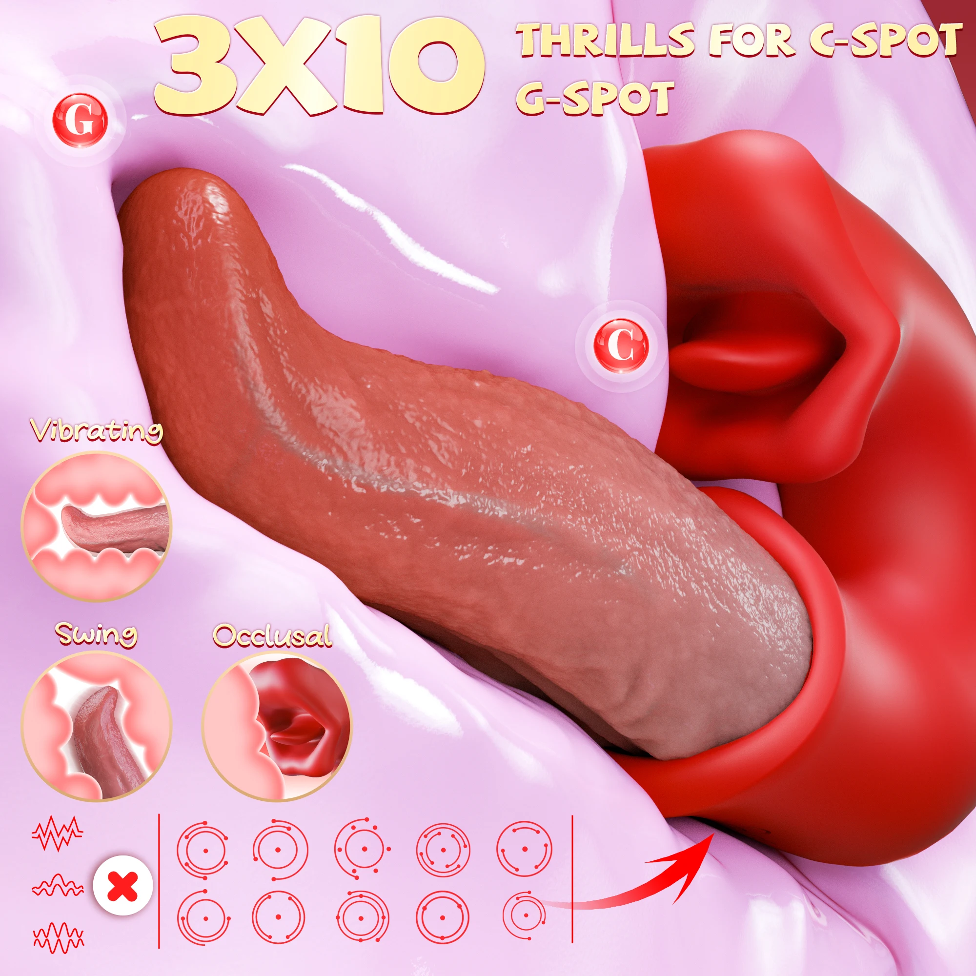 3-in-1 Realistic Oral Sex Simulator - Vibrating Tongue, 360° Swing & Lifelike Occlusion Stroker for Men 2 3-in-1 Realistic Oral Sex Simulator - Vibrating Tongue, 360° Swing & Lifelike Occlusion Stroker for Men 2