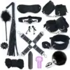 14/10/7-Piece BDSM Bondage Kit - Leather Cuffs, Collar, Gag, Whip, Tail Plug & Vibrator - Couples SM Role-Play Full Set 8 14/10/7-Piece BDSM Bondage Kit - Leather Cuffs, Collar, Gag, Whip, Tail Plug & Vibrator - Couples SM Role-Play Full Set 1
