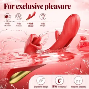 3-in-1 Tongue Licking & Flapping Vibrator - 7 Licking, 7 Flapping & 7 Vibration Modes - G-Spot & Clitoral Stimulator for Women 5