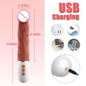 Heating Realistic Vibrator – 10 Vibration Modes, Lifelike Feel, Premium Intimate Experience 4