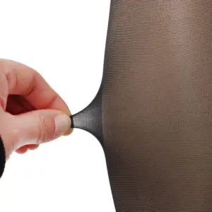 Flower Lace Transparent Thigh High Stockings - White/Black Ultra-Sheer Anti-Slip Lace Trim - Sexy Sweet Leg-Elongating Knee Socks 5