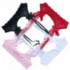 Lace Garter Belt with Satin Bow - Sexy Adjustable Thigh-High Stocking Suspender (Black/Red/Pink/White) 1