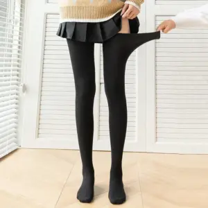 Solid Color Over Knee Warm Thigh High Stockings - Black/White/Gray/Wine Red/Coffee/Skin 90% Cotton Plus Size - Autumn Winter Lolita Girl Sexy Knee Socks 6