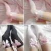 Cute Pink Bow Thigh-High Stockings with Lace Trim - Sweet Over-Knee Sheer Socks for Women (White & Black) 7 Cute Pink Bow Thigh-High Stockings with Lace Trim - Sweet Over-Knee Sheer Socks for Women (White & Black) 1
