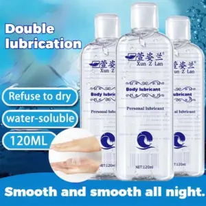 120ml Water-Based Lubricant ×3 Bottles – Clear, Odorless, Easy to Clean, Smooth Intimate Gel for Men & Women 2
