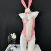 Sexy Pink Bunny Bodysuit – Anime Rabbit Lingerie Cosplay 7 Sexy Pink Bunny Bodysuit – Anime Rabbit Lingerie Cosplay 1