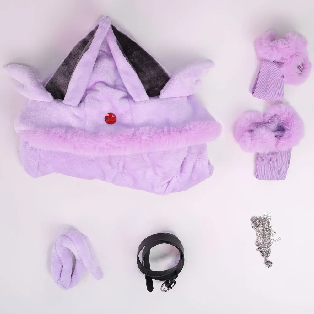 Mobbunny Espeon Inspired Hooded Plush Bodysuit Cosplay - Purple Fluffy Jumpsuit with Tail & Ears 6 Mobbunny Espeon Inspired Hooded Plush Bodysuit Cosplay - Purple Fluffy Jumpsuit with Tail & Ears 6
