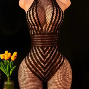 Women’s Stretch Fishnet Bodystocking | Comfort Sheer Full Body Lingerie 4