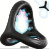 Triangular Silicone Cock Ring with Massage Beads - Male Delay & Locking Adult Toy 7 Triangular Silicone Cock Ring with Massage Beads - Male Delay & Locking Adult Toy 1