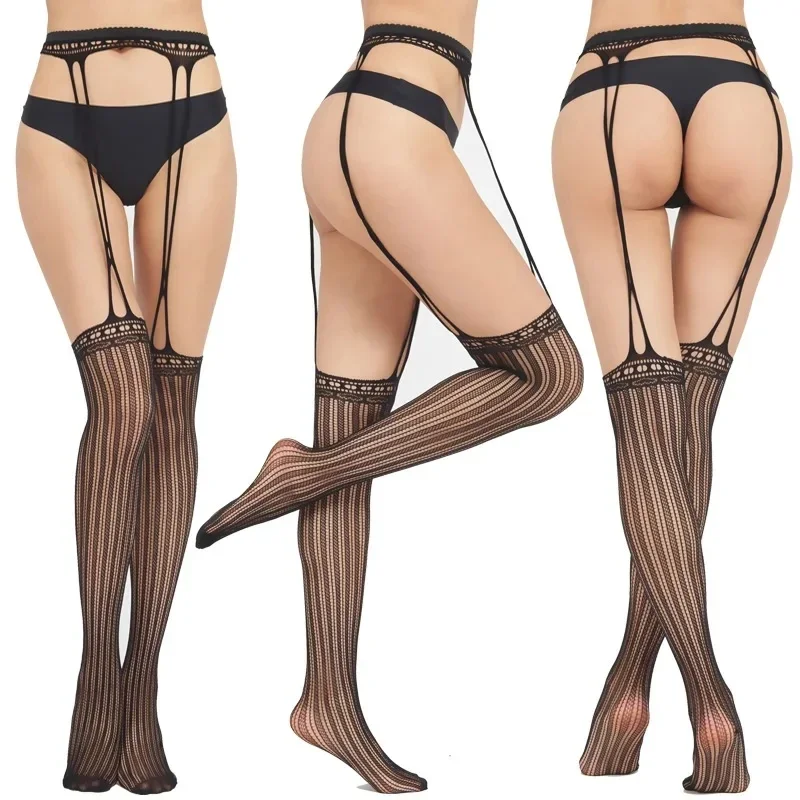 Sexy Fishnet Garter Belt Thigh High Stockings – Lace Suspender Tights 23 1269937546