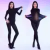 Plus Size Oil Shiny Glossy Bodysuit Elastic Leotard Bodycon Unisex Sexy Bodystocking Tights Leotard Erotic Lingerie Sex Clothes 3