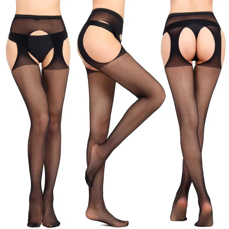 Sexy Fishnet Garter Belt Thigh High Stockings – Lace Suspender Tights 41 1624092498