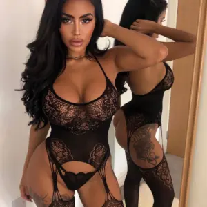 Plus Size Lace & Fishnet Bodystocking – Sexy Long Sleeve Mesh Lingerie Catsuit 4