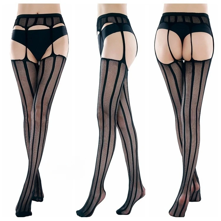 Sexy Fishnet Garter Belt Thigh High Stockings – Lace Suspender Tights 14 3542304172