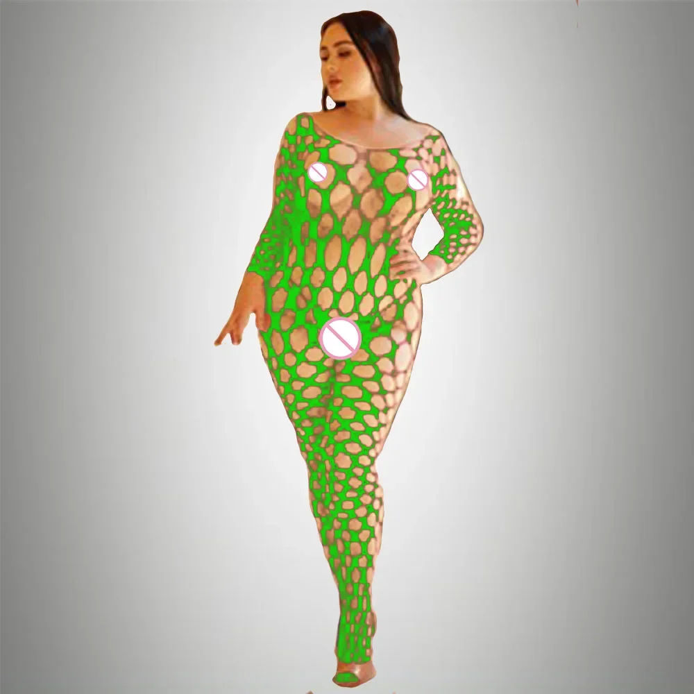 Plus Size Fishnet Bodystocking – Sexy Long Sleeve Mesh Lingerie for Curvy Women 6 Plus Size Fishnet Bodystocking – Sexy Long Sleeve Mesh Lingerie for Curvy Women 6