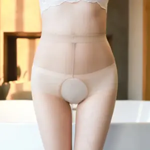 Sexy Open Crotch Pantyhose - Seamless Sheer Erotic Stockings 4